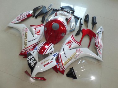 Rouge Musashi Carénage Moto Honda CBR 1000 RR 2012-2016