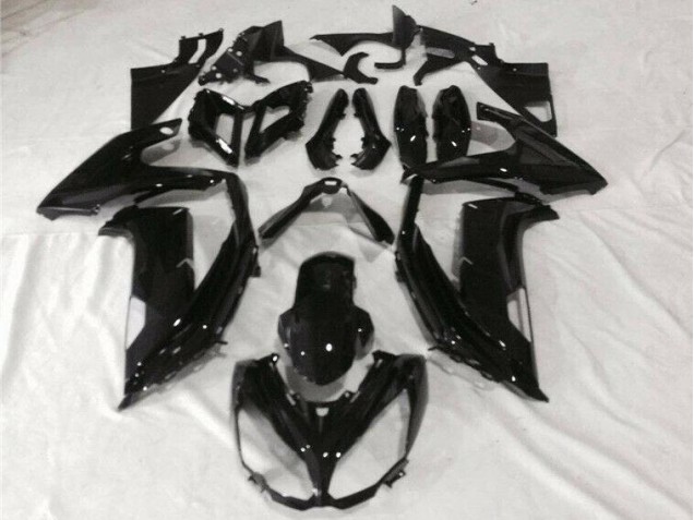 Noir Brillant Carénages Moto Kawasaki EX650 2012-2016 Noir Brillant Carénages Moto Kawasaki EX650 2012-2016