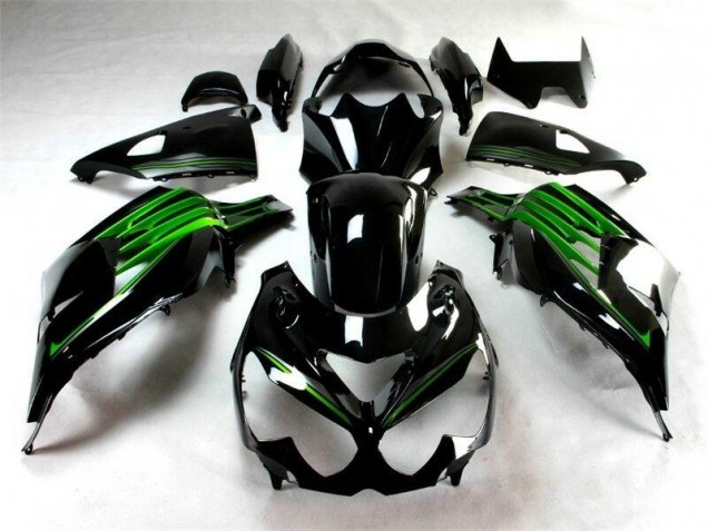 Noir Vert Carénage Moto Kawasaki ZX14R ZZR 1400 2012-2021 Noir Vert Carénage Moto Kawasaki ZX14R ZZR 1400 2012-2021