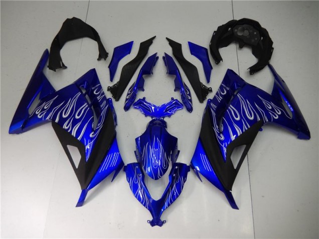 Bleu Blanc Noir Carénage Moto Kawasaki EX300 2013-2016 Bleu Blanc Noir Carénage Moto Kawasaki EX300 2013-2016