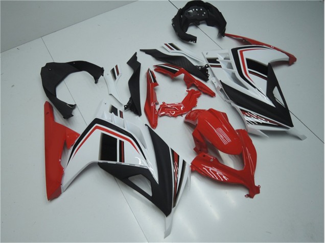 Rouge Blanc Noir Carénage Moto Kawasaki EX300 2013-2016 Rouge Blanc Noir Carénage Moto Kawasaki EX300 2013-2016