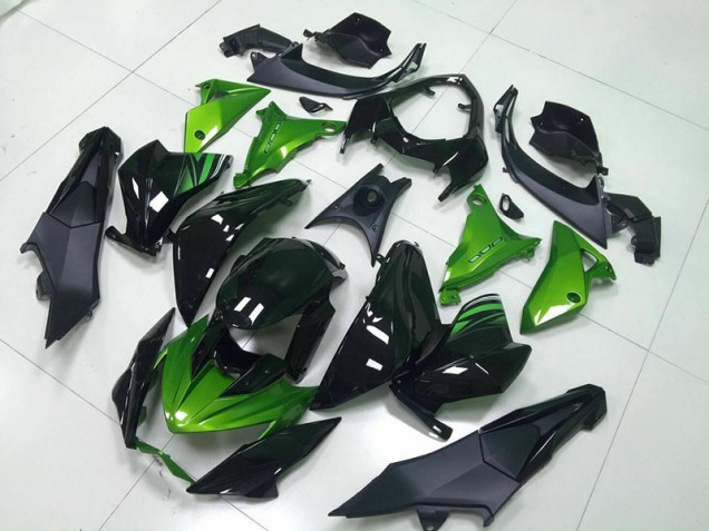 Vert Noir Carénage Moto Kawasaki Z800 2013-2016 Vert Noir Carénage Moto Kawasaki Z800 2013-2016