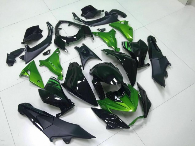 Vert Noir Carénage Moto Kawasaki Z800 2013-2016 Vert Noir Carénage Moto Kawasaki Z800 2013-2016