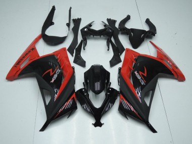 Rouge Noir Carénages Moto Kawasaki ZX 300R 2013-2016