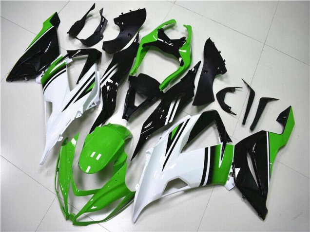 Vert Blanc Noir Carénage Moto Kawasaki ZX6R 2013-2018 Vert Blanc Noir Carénage Moto Kawasaki ZX6R 2013-2018