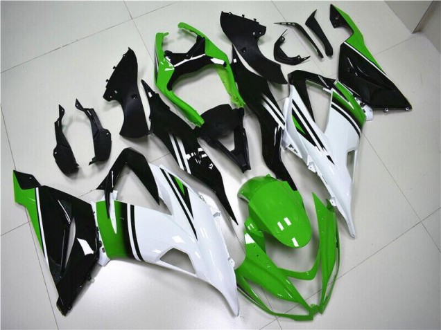 Vert Blanc Noir Carénage Moto Kawasaki ZX6R 2013-2018 Vert Blanc Noir Carénage Moto Kawasaki ZX6R 2013-2018