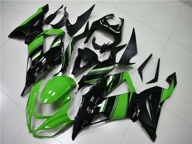 Vert Noir Carénage Moto Kawasaki ZX6R 2013-2018 Vert Noir Carénage Moto Kawasaki ZX6R 2013-2018