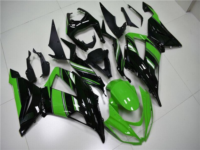Vert Noir Carénage Moto Kawasaki ZX6R 2013-2018 Vert Noir Carénage Moto Kawasaki ZX6R 2013-2018