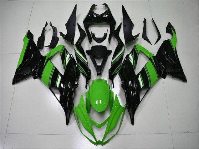 Vert Noir Carénage Moto Kawasaki ZX6R 2013-2018 Vert Noir Carénage Moto Kawasaki ZX6R 2013-2018