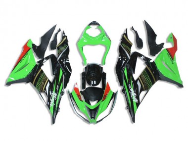 Vert Noir Carénages Moto Kawasaki ZX6R 2013-2018