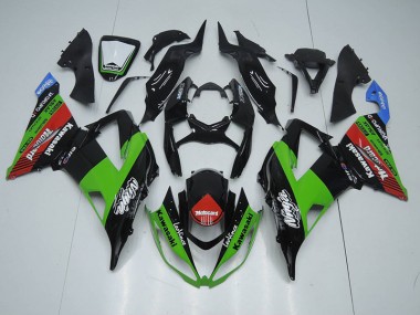 Noir Vert Rouge Motocard Carénage Moto Kawasaki ZX6R 2013-2018