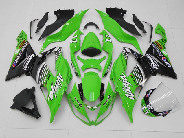 Vert Noir 11 Carénage Moto Kawasaki ZX6R 2013-2018 Vert Noir 11 Carénage Moto Kawasaki ZX6R 2013-2018