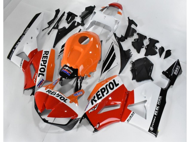 Rouge Blanc Orange Repsol Carénage Moto Honda CBR 600 RR 2013-2023 Rouge Blanc Orange Repsol Carénage Moto Honda CBR 600 RR 2013-2023