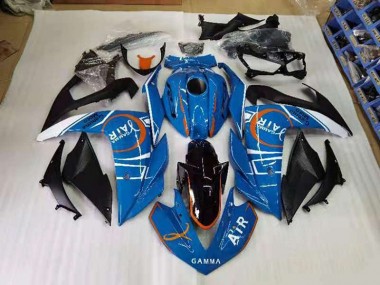 Bleu et Blanc Carénage Moto Yamaha R3 2015-2022