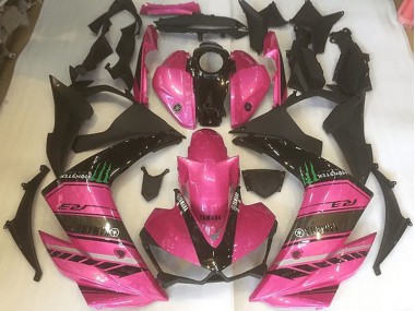 Rose et Noir Carénage Moto Yamaha R3 2015-2022