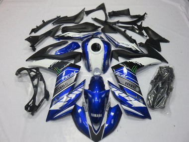 Monster Bleu Carénage Moto Yamaha R3 2015-2022